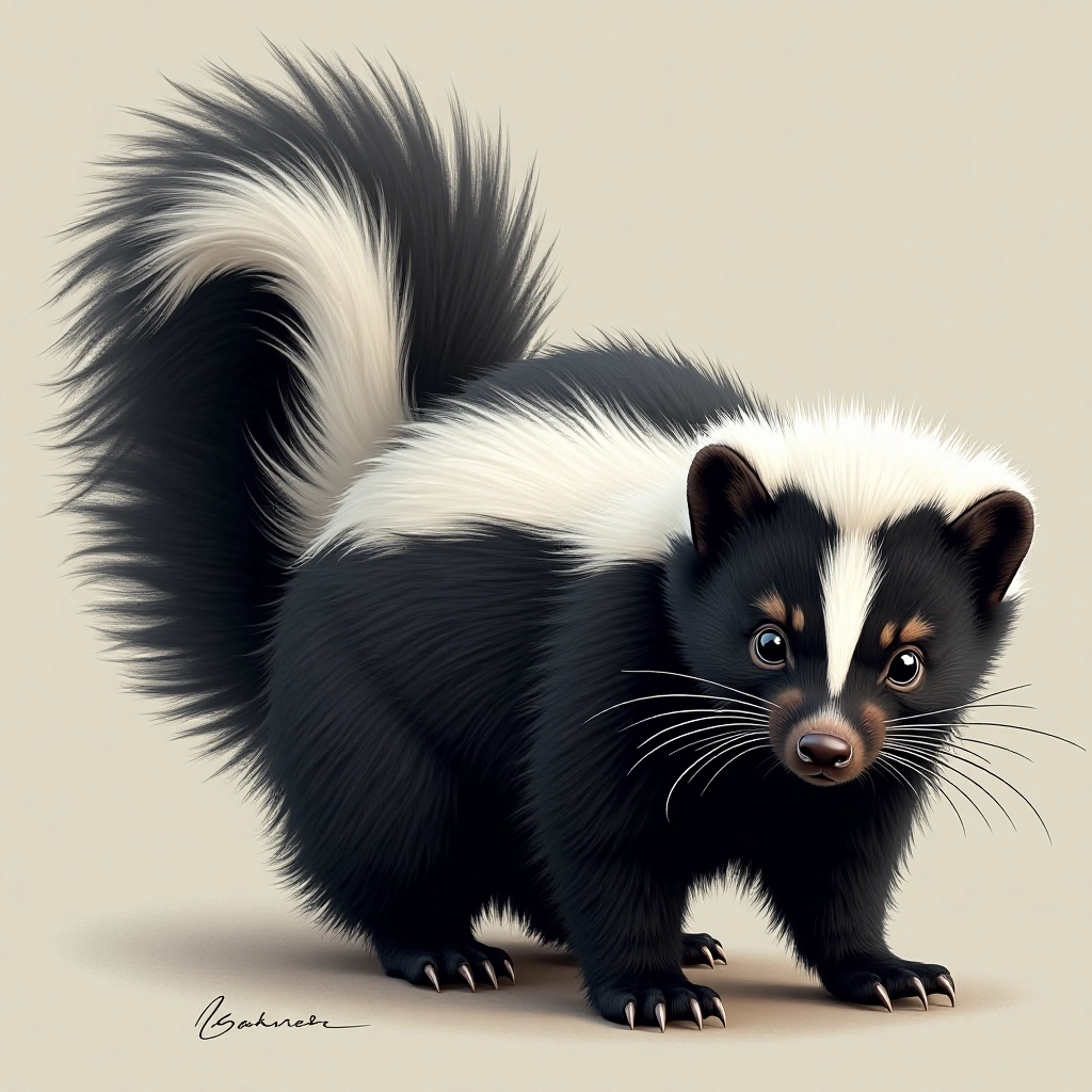 Cute Skunk Illustration